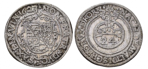 Sachsen-Weimar - 1623 GA - Johann Ernst und seine fünf Brüder (1622-1626) - 1/24 Taler - ss-vz