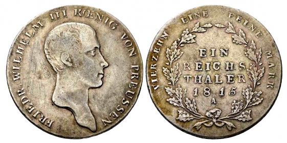 Preussen - 1815 A - Friedrich Wilhelm III. (1797-1840) - Taler - ss+