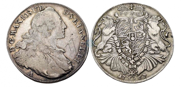 Bayern - 1767 A - Maximilian III. Joseph (1745-1777) - Wappentaler - ss+