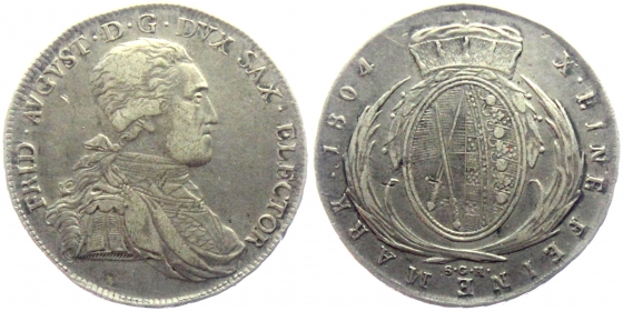 Sachsen - 1804 SGH - Friedrich August III. (1763-1806) - Ausbeutetaler - ss-vz