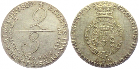 Braunschweig-Calenberg-Hannover - 1807 GM - Georg III. (1760-1820) - 2/3 Taler - vz