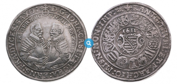 Sachsen-Coburg-Eisenach - 1611 - Johann Casimir & Johann Ernst (1572-1633) - Taler - f.vz
