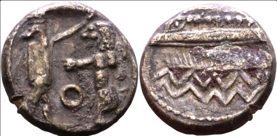 Phönizien - Sidon - 4. Jh. BC - Sidon in der Zeit von Mazarios (353-333 v. Chr/ BC) - 1/6 Shekel - ss-vz
