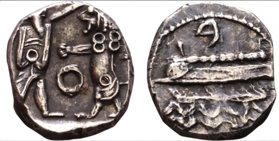 Phönizien - Sidon - 4. Jh. BC - Sidon in der Zeit von Mazarios (353-333 v. Chr/ BC) - 1/6 Shekel - ss-vz