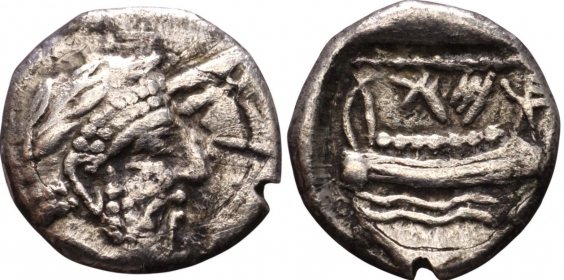 Phönizien - Arados - 4. Jh. BC - Sidon in der Zeit von Arados (380-351 v. Chr/ BC) - 1/6 Shekel - ss-vz