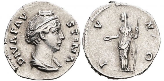 Römisches Kaiserreich - 141 - Faustina Major (141) - Denar - vz