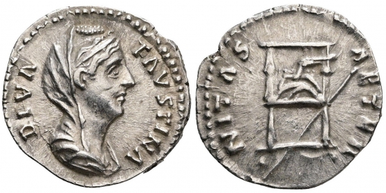 Römisches Kaiserreich - 141 - Faustina Major (141) - Denar - vz