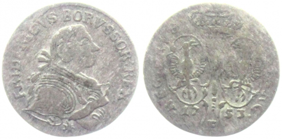 Preussen - 1753 E - Friedrich II. (1740-1786) - 6 Gröscher - s-ss