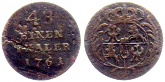 Preussen - Polen - 1761 - Friedrich II. (1740-1786) - 1/48 Taler - s