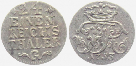 Preussen - 1753 G - Friedrich II. (1740-1786) - 1/24 Reichstaler - st