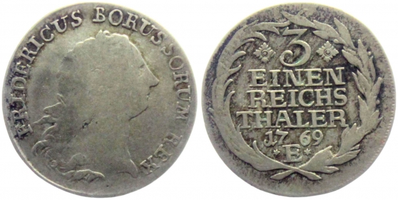 Preussen - 1769 E - Friedrich II., der Große (1740-1786) - 1/3 Reichstaler - s-ss