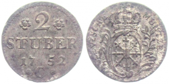 Preussen-Kleve - 1752 C - Friedrich II., der Große (1740-1786) - 2 Stüber - vz