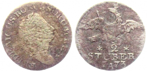 Preussen - 1773 A - Friedrich II., der Große (1740-1786) - 2 Stüber - s-ss