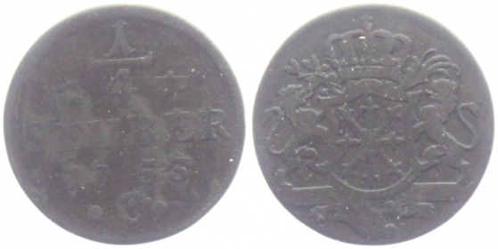 Preussen - 1753 C - Friedrich II., der Große (1740-1786) - 1/4 Stüber - s-ss