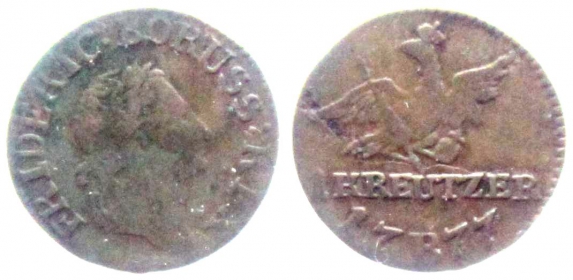 Preussen - 1777 B - Friedrich II., der Große (1740-1786) - 1 Kreuzer - ss