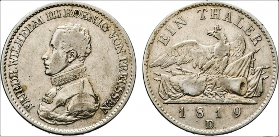 Preussen - 1819 D - Friedrich Wilhelm III. (1797-1840) - Taler - ss+