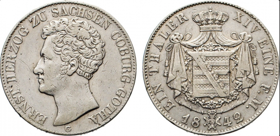 Sachsen-Coburg-Gotha - 1842 G - Ernst I. (1826-1844) - Taler - ss-vz