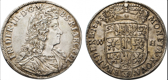 Preussen - 1693 WH - Kurfürst Friedrich III. (1688-1701) - 2/3 Taler - vz