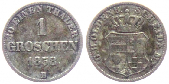 Oldenburg - 1858 B - Nikolaus Friedrich Peter (1853-1900) - 1 Groschen - vz