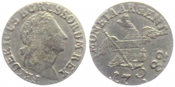 Preussen - 1782 A - Friedrich II. (1740-1786) - 3 Gröscher - ss-Kratzer