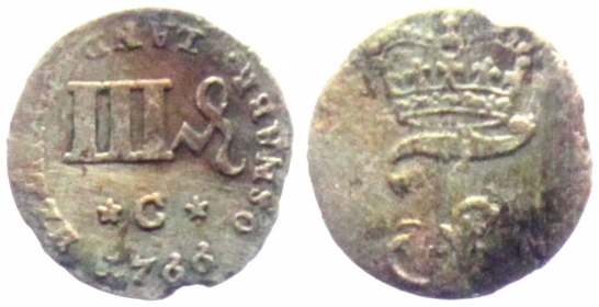 Osnabrück, Bistum - 1766 C - Friedrich von York (1764-1802) - 3 Pfennig - s-ss