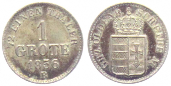 Oldenburg - 1856 B - Nikolaus Friedrich Peter (1853-1900) - 1 Grot - vz-st