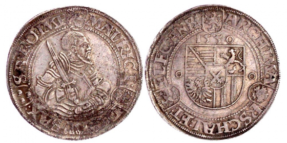 Sachsen- 1550 - Moritz von Sachsen (1541-2553) - Reichstaler - ss-vz