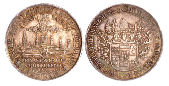 Münster, Bistum - 1661 - Christioph Bernhard von Galen - Auf die Einnahme der Stadt - breiter Reichstaler - vz