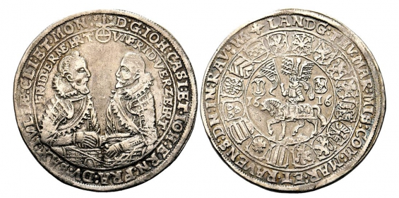 Sachsen Alt-Gotha (Coburg-Eisenach) - 1616 - Johann Casimir & Johann Ernst (1572-1633) - Taler - f.vz
