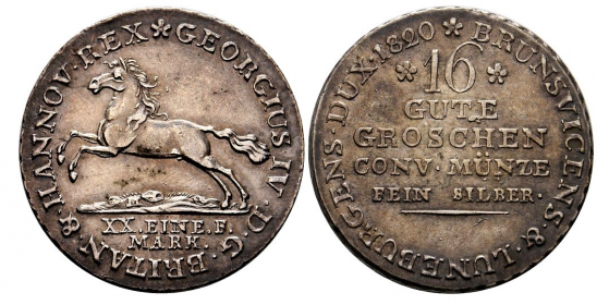 Braunschweig-Calenberg-Hannover - 1820 - Georg IV. (1815-1823) - 16 Gute Groschen - f.st