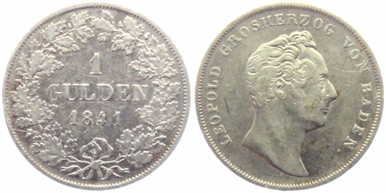 Baden - 1841 - Leopold I. (1830-1852) - 1 Gulden - f.vz
