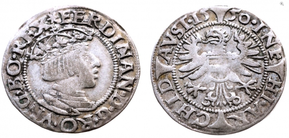 Österreich - Haus Habsburg - 1550 - Ferdinand I. (1521-1564) - 3 Kreuzer - ss-vz