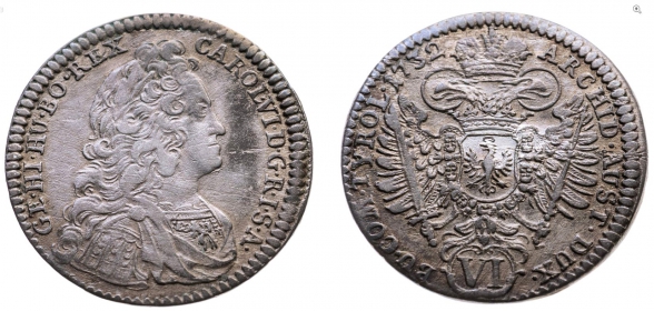 Österreich - Haus Habsburg - 1732 - Karl VI. (1711-1740) - 6 Kreuzer - ss-vz