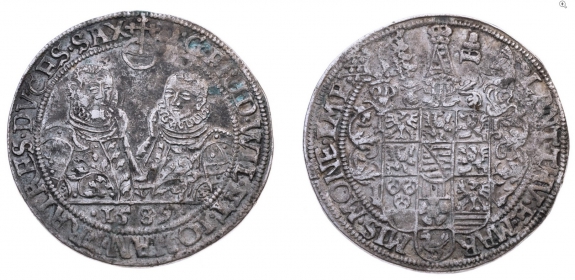 Sachsen-Weimar - 1589 - Friedrich Wilhelm & Johann (1573-1603) - 1/2 Taler - f.vz