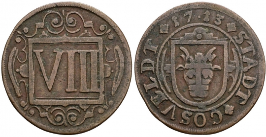 Coesfeld, Stadt - 1713 - 8 Pfennig - vz