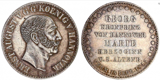 Braunschweig-Calenberg-Hannover - 1843 S - Ernst August 1837-1851) - Taler - vz