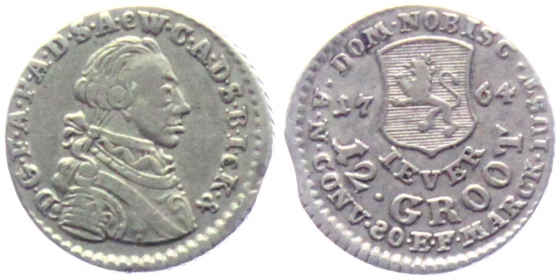 Jever, Grafschaft - 1764 - Friedrich August von Anhalt-Zerbst (1747-1793) - 12 Groot - vz