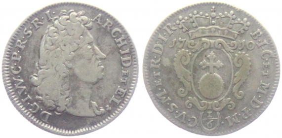 Jülich-Kleve-Berg - 1710 - Johann Wilhelm von Pfalz-Neuburg (1679-1716) - 1/6 Taler - ss+