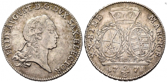 Sachsen - 1771 EDC - Friedrich August III.(I.) (1763-1827) - 2/3 Taer - ss