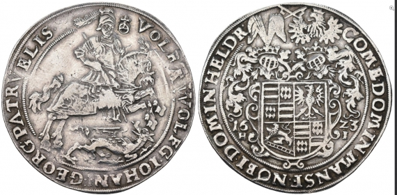 Mansfeld - 1623 HI - Volrat VI., Wolfgang III & Johann Georg II. (1620-1627) - Taler - ss+