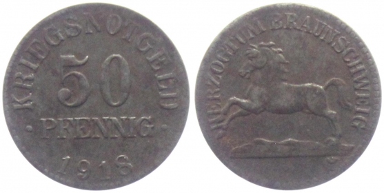 Braunschweig - N 4 - 1918 - 50 Pfennig - ss