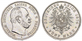 Preussen - J 97 - 1874 A - Wilhelm I. (1861 - 1888) - 5 Mark - vz+