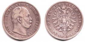 Preussen - J 97 - 1876 B - Wilhelm I. (1861 - 1888) - 5 Mark - s-ss