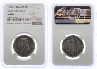 Reuß, ältere Linie - J 117 - 1892 A - Heinrich XXII. (1867 - 1902) - Regierungsjubiläum - 2 Mark - vz-st - MS 61 - in NGC-Slab