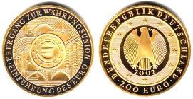 Deutschland - 2002 G - Währungsunion - 200 Euro - 1 Unze - st