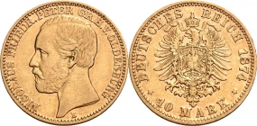 Oldenburg - J 241 - 1874 B -  Nicolaus Friedrich Peter (1853 - 1900) - 10 Mark - f.vz