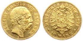 Sachsen - J 261 - 1874 E - Albert (1873 - 1902) - 10 Mark - ss