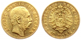 Sachsen - J 261 - 1874 E - Albert (1873 - 1902) - 10 Mark - ss