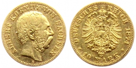 Sachsen - J 261 - 1874 E - Albert (1873 - 1902) - 10 Mark - ss