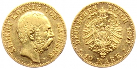 Sachsen - J 261 - 1874 E - Albert (1873 - 1902) - 10 Mark - ss